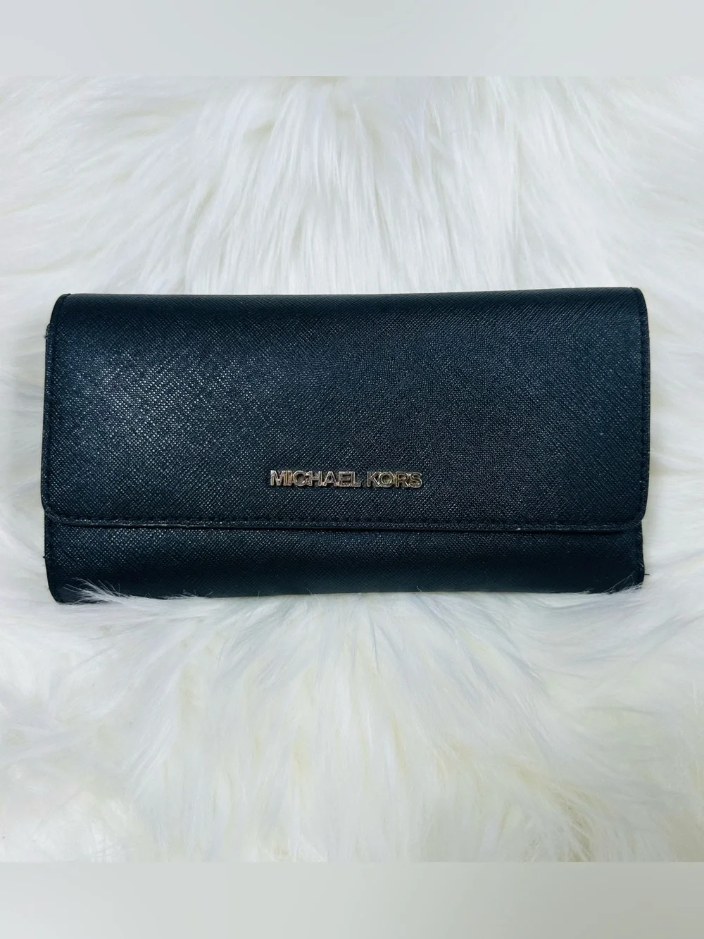 Michael Kors Jet Set Large Trifold Wallet Saffiano leather
